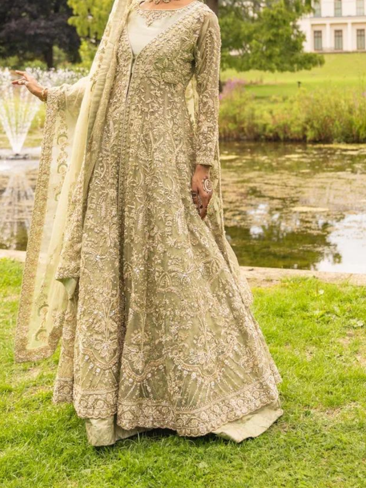 Golden Grace Embroidered Bridal Gown